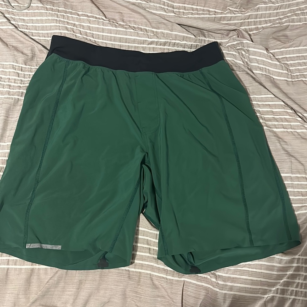 Green lululemon shorts